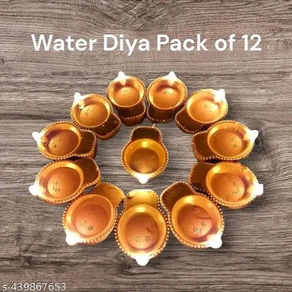 Set Of 12 Water Sensor Diya